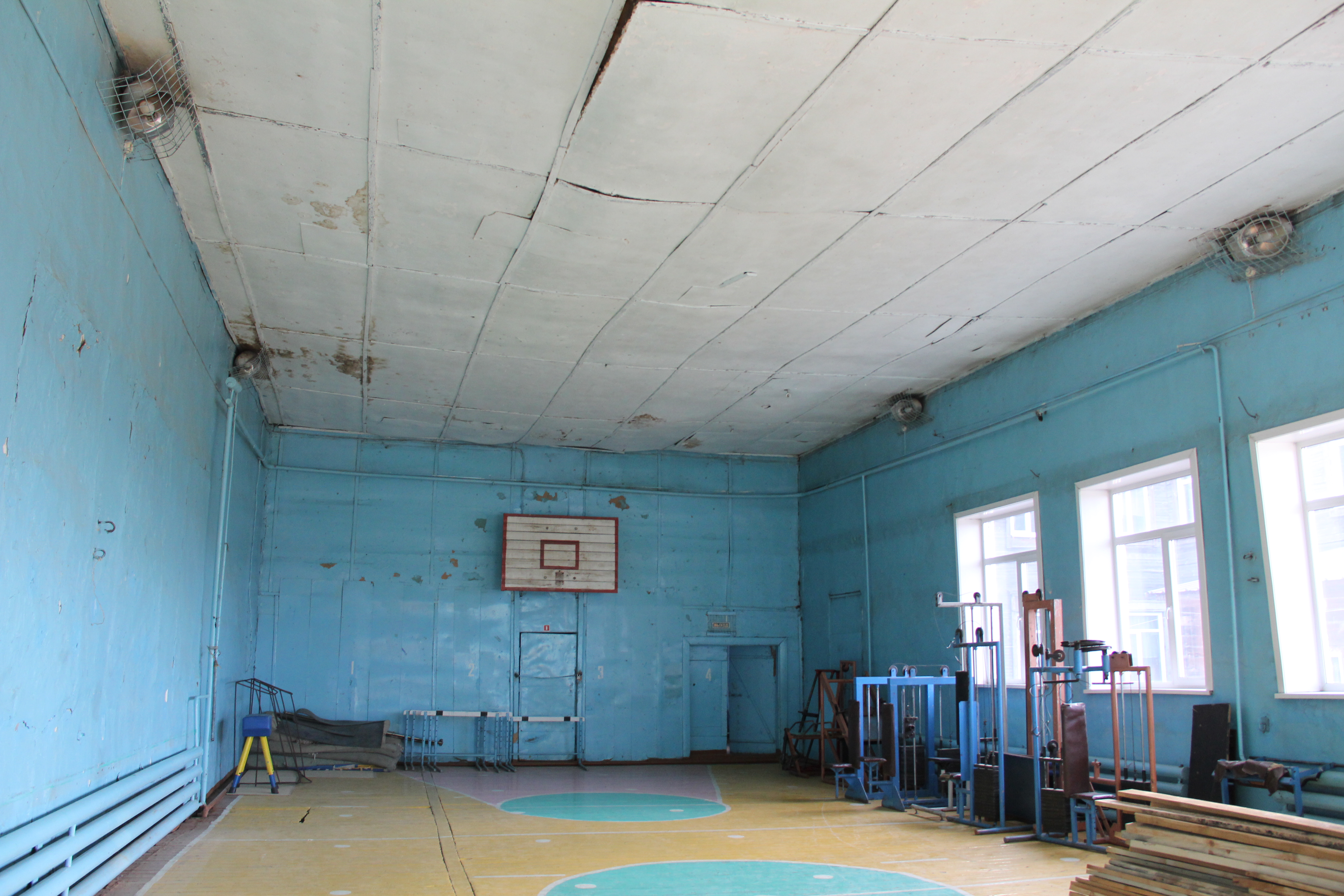 Старый спортзал в школе
